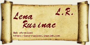 Lena Rusinac vizit kartica